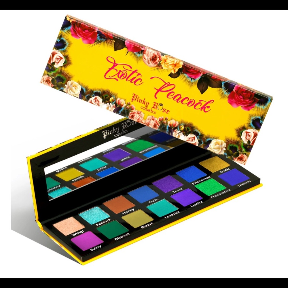 BNIB Pinky Rose Cosmetics Exotic Peacock Palette
